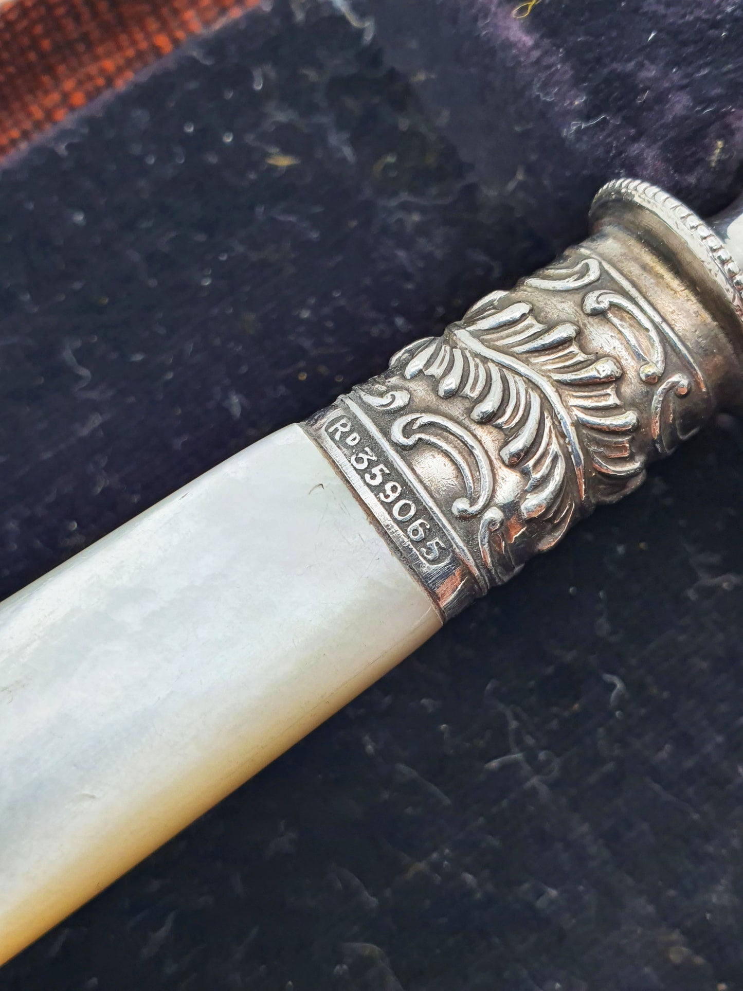 Nice Pair of Antique Victorian Silver-Plated Serving Spoons with Mother-of-Pearl Handles – circa 1900