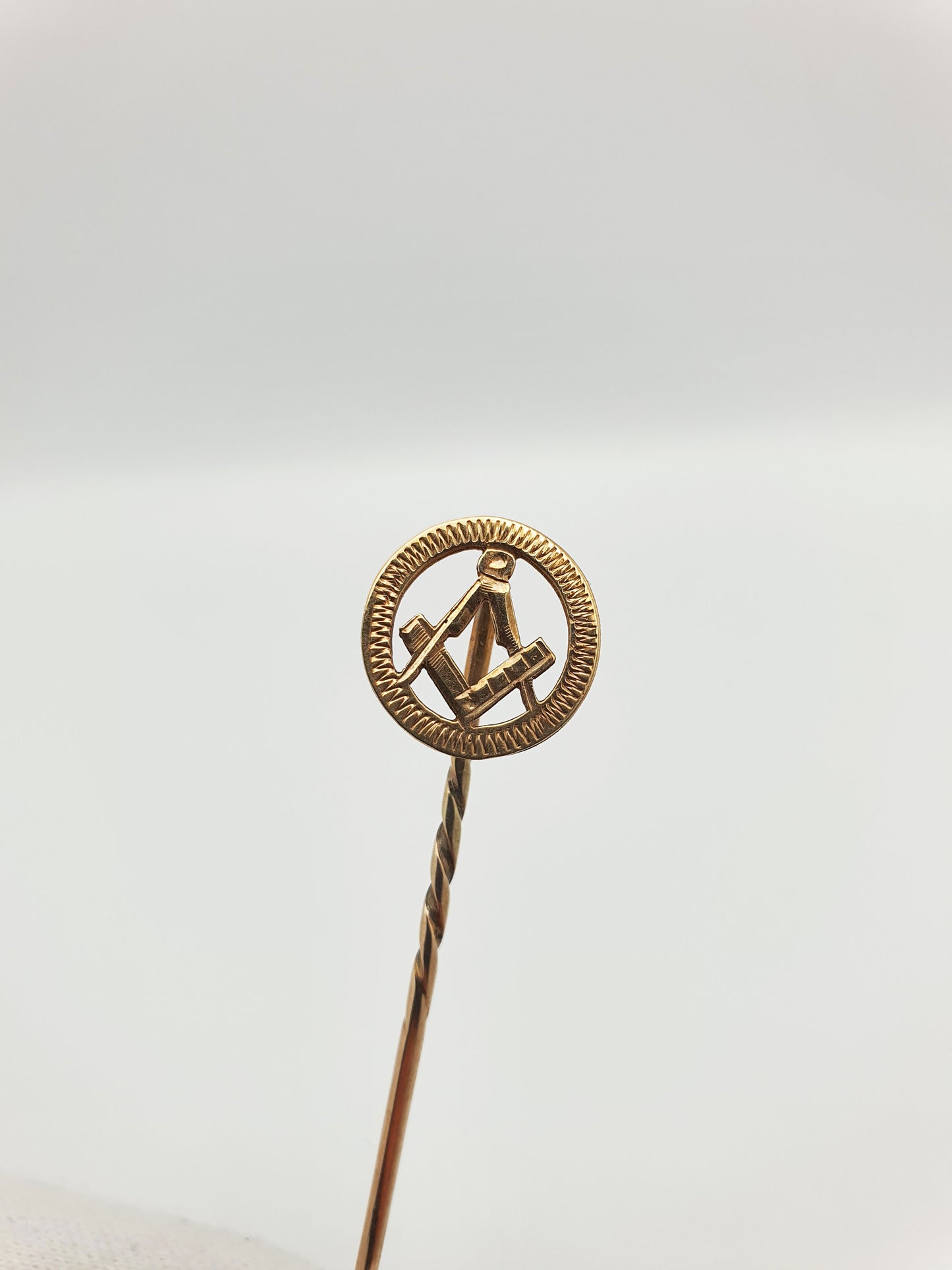 Handsome Antique Victorian 9ct Gold Masonic Tie Pin - 1897