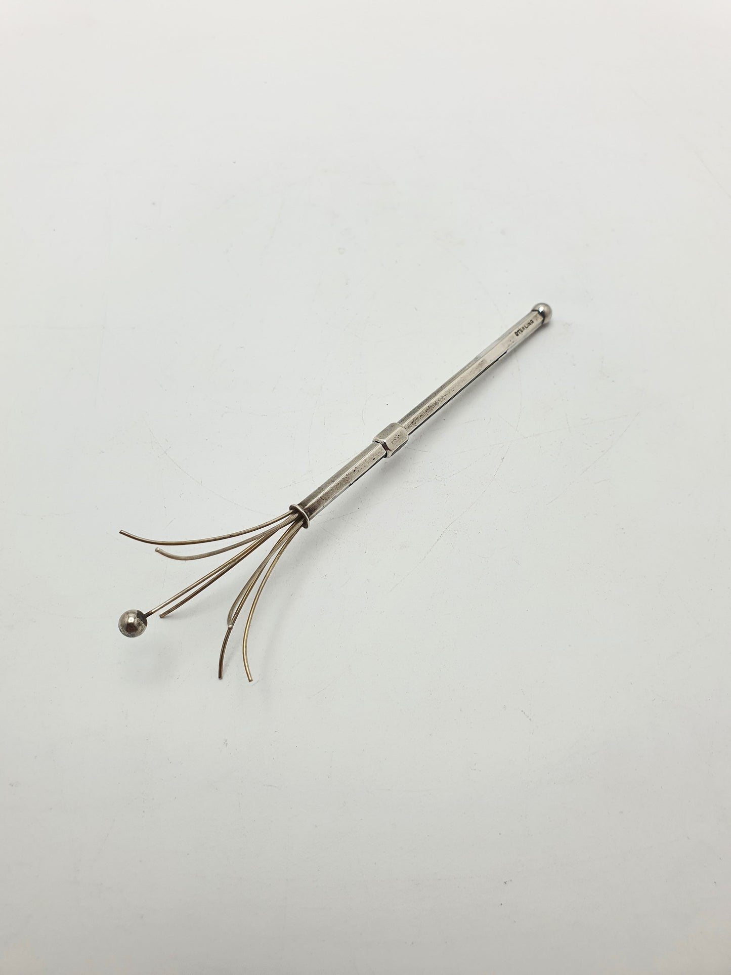 Nice Vintage Sterling Silver Mechanical Swizzle Stick – circa 1940