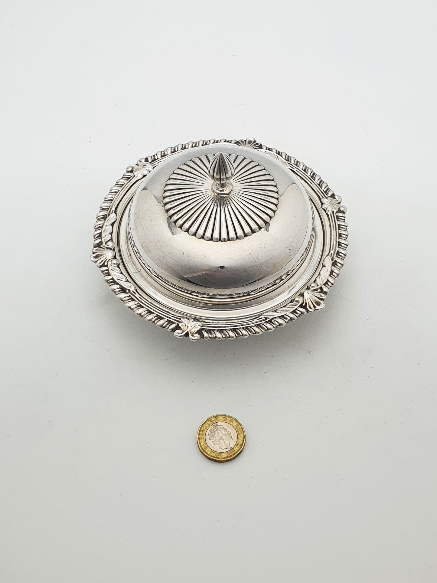 Antique Silver-Plated Butter Dish by Mappin & Webb with Pierced Insert – circa 1920