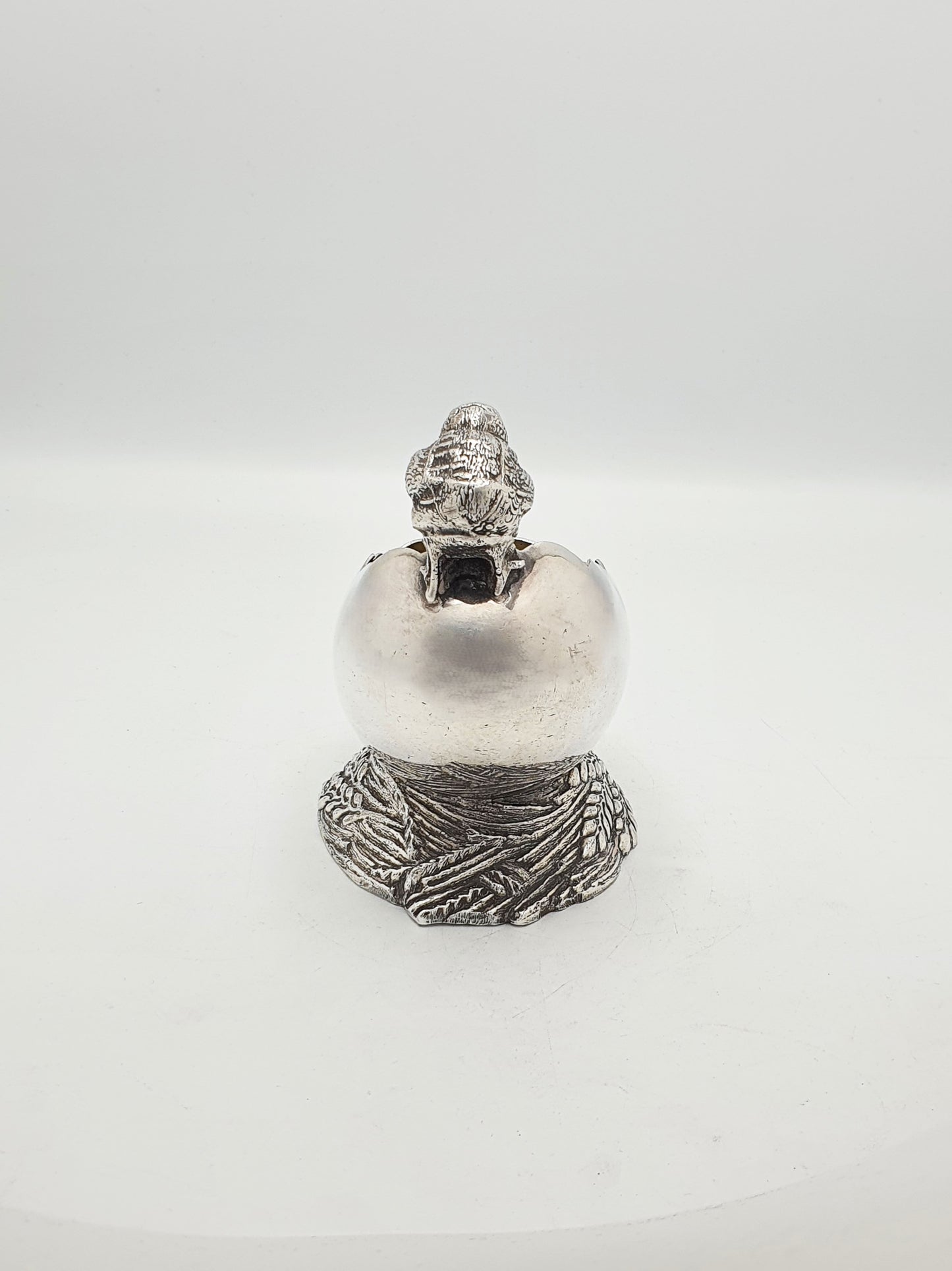 Lovely Antique Edwardian Silver-Plated Chick in Egg Sugar Bowl – circa 1905