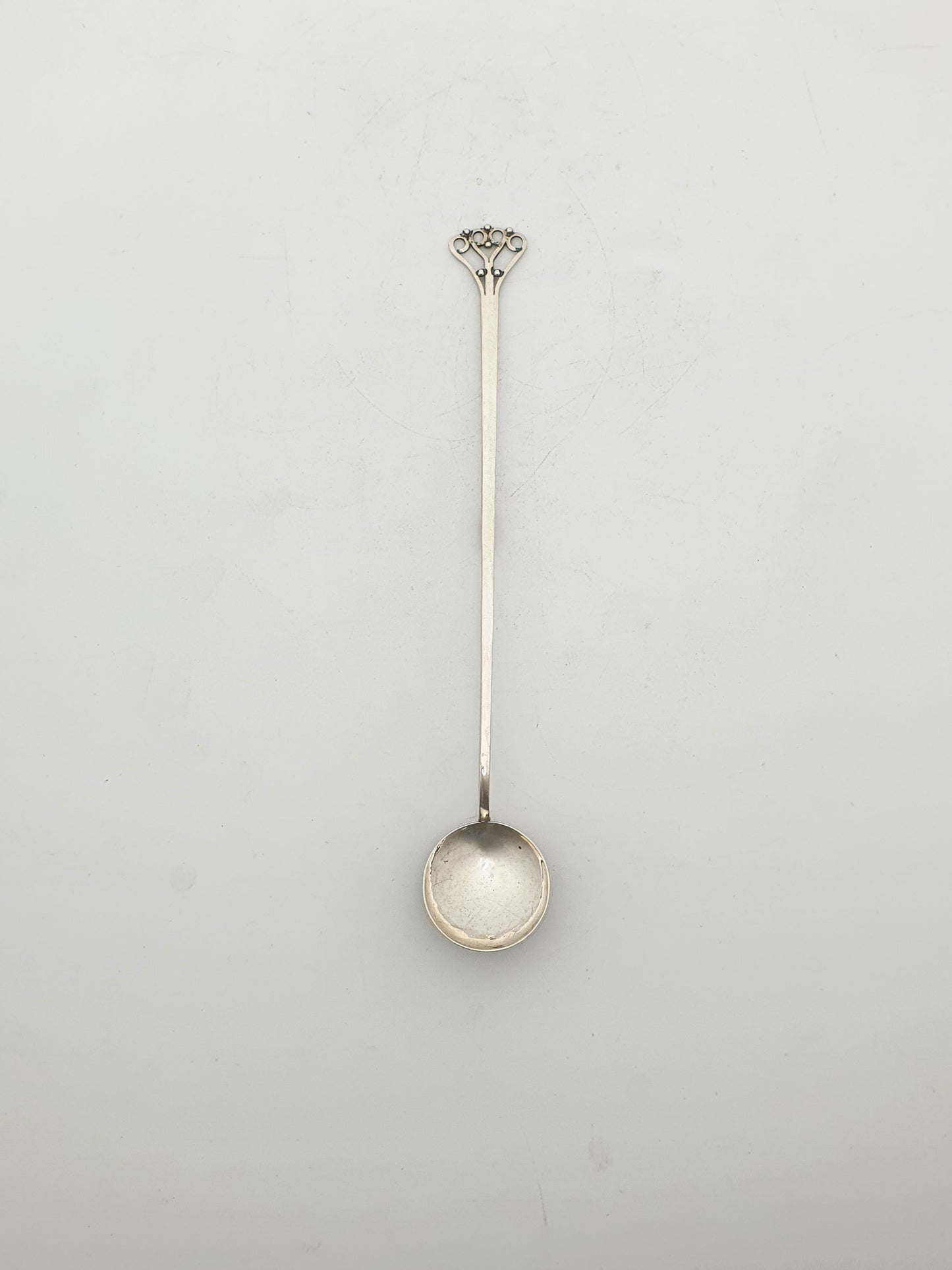 Arts & Crafts Style Antique Sterling Silver Mixing Spoon – 1924