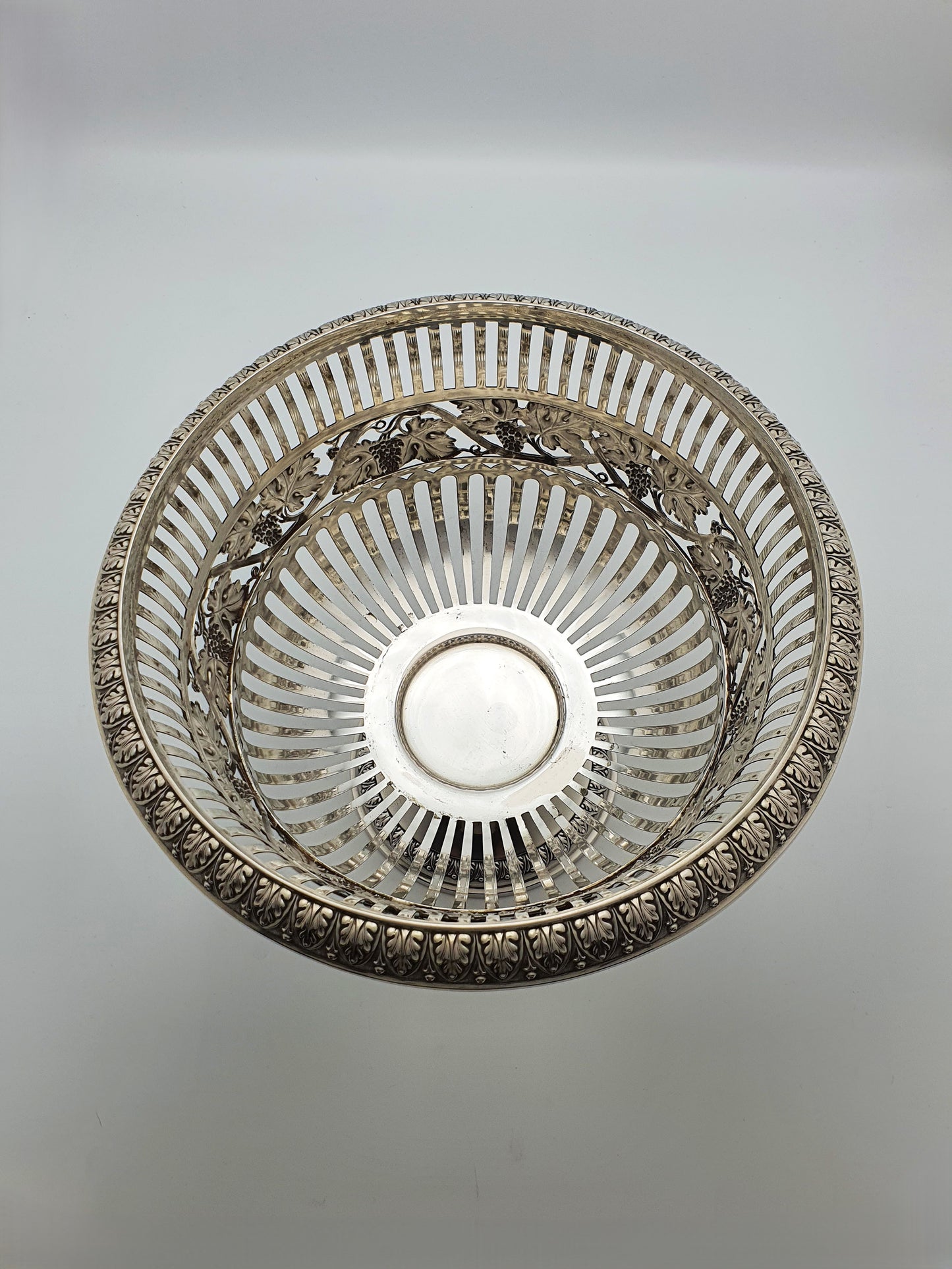 Fabulous Large Antique German 800 Silver & Cobalt Blue Glass Centrepiece Bowl – circa 1900