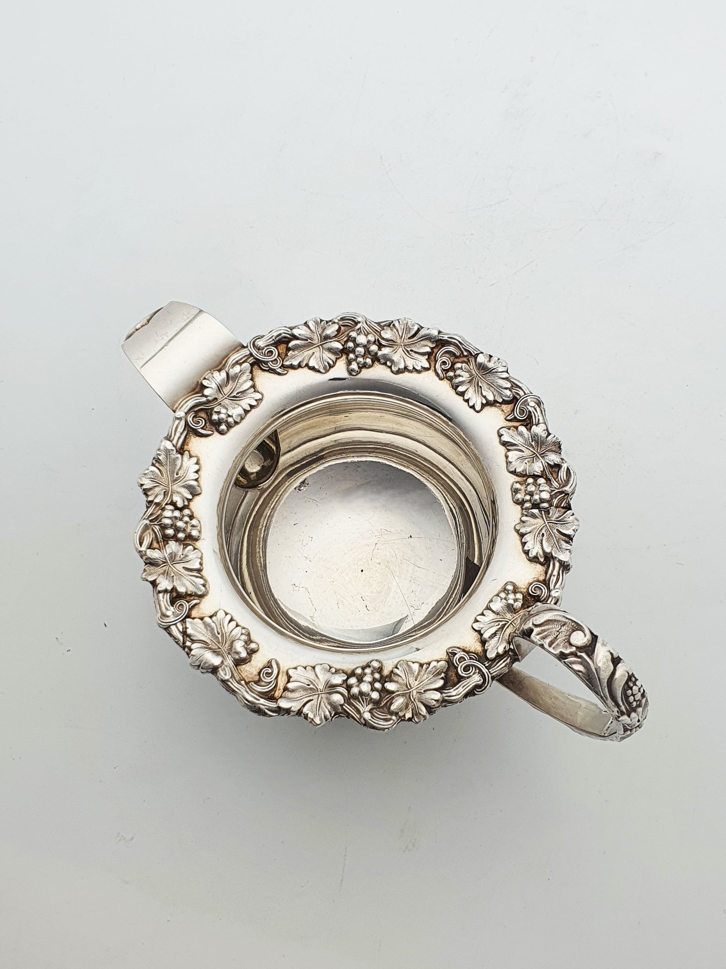 Gorgeous Antique Silver-Plated Three-Piece Tea Set with Ornate Grapevine Detailing – circa 1920