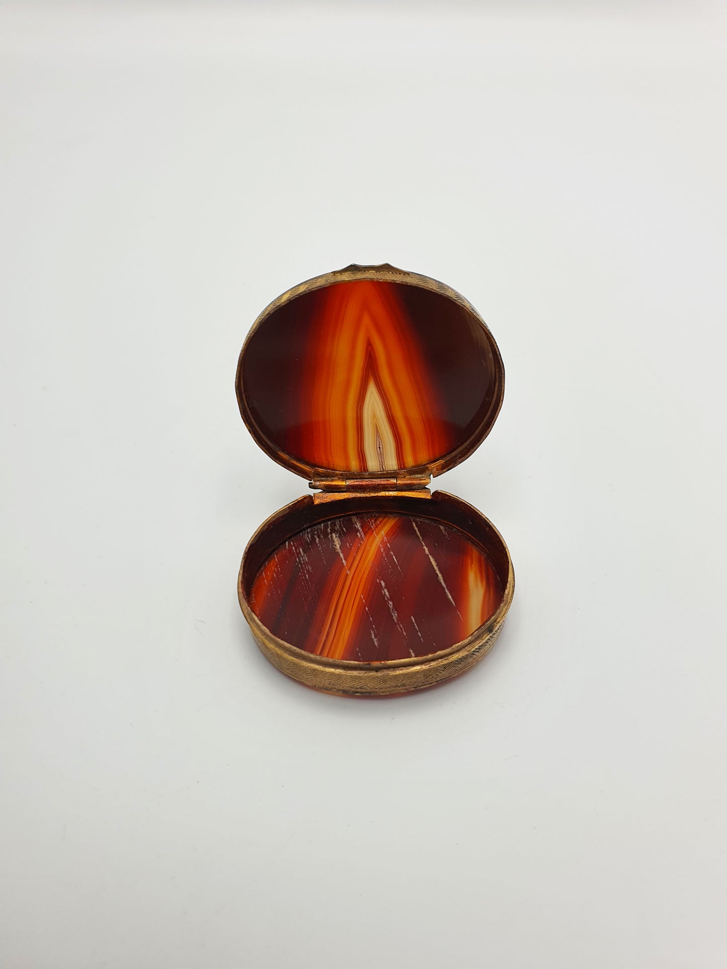 Lovely Antique Scottish Agate and Brass Snuff Box – circa 1900