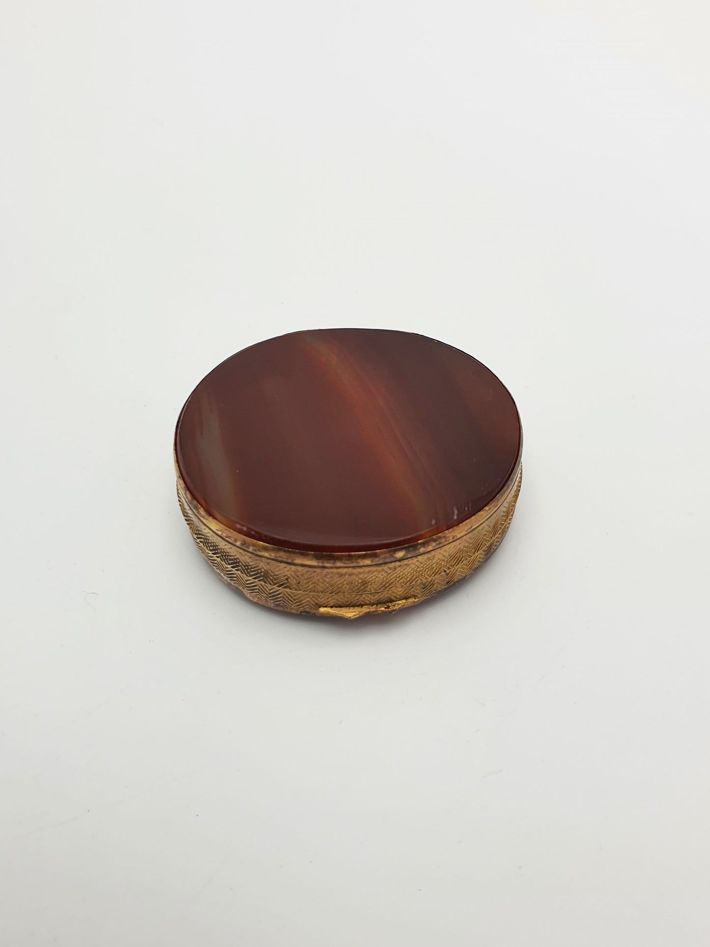 Lovely Antique Scottish Agate and Brass Snuff Box – circa 1900