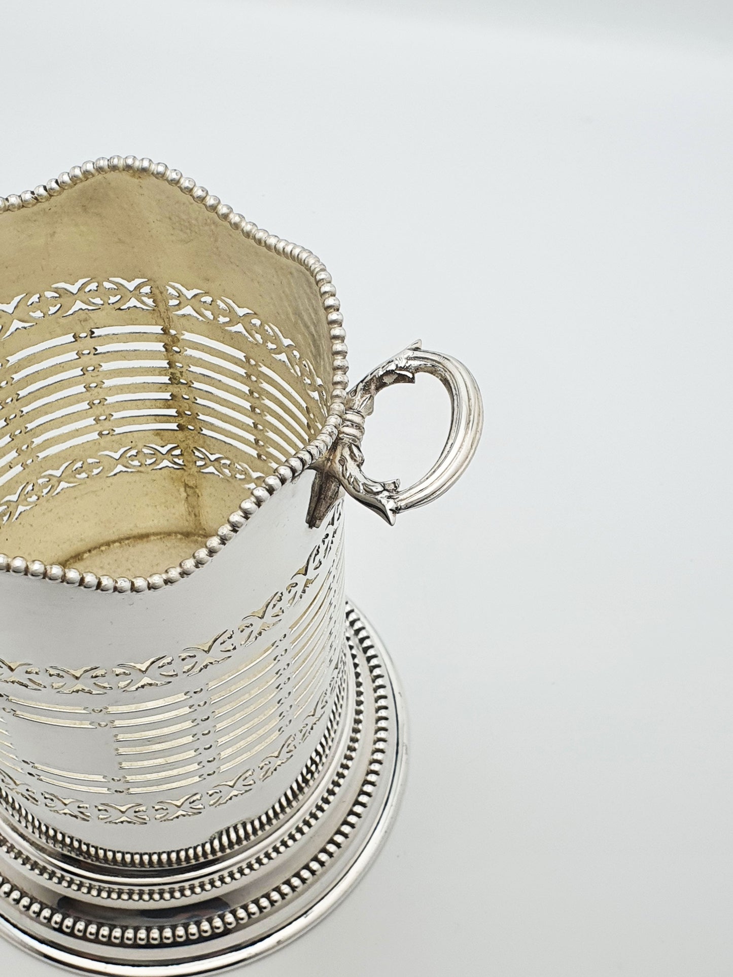 Lovely Antique Edwardian Silver Plate Wine Bottle Coaster - circa 1905