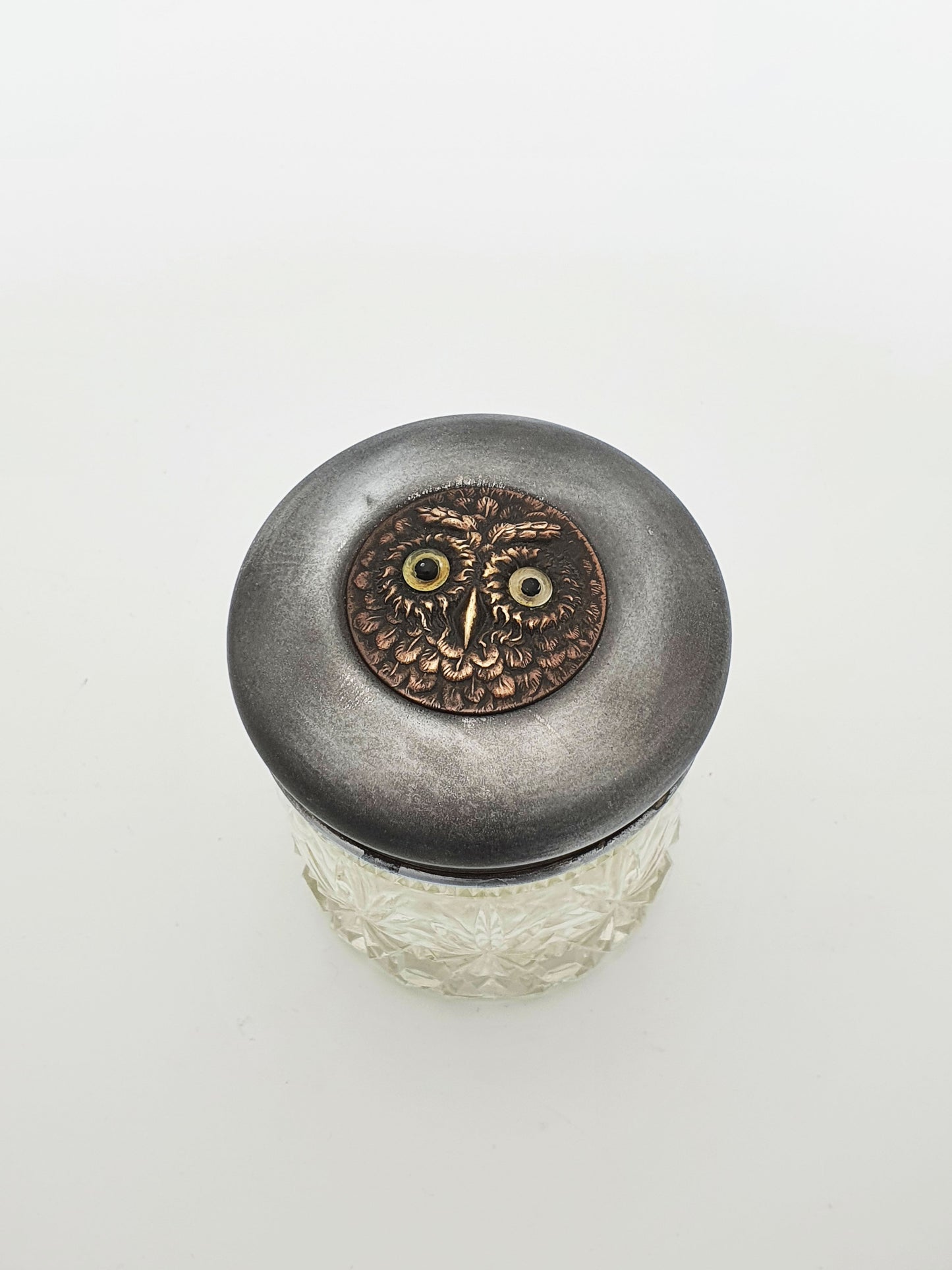 Unusual Owl Topped Jar - circa 1920