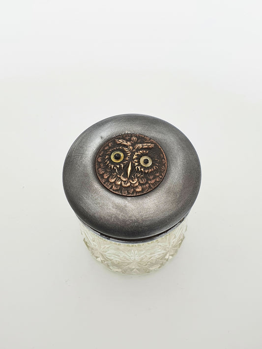 Unusual Owl Topped Jar - circa 1920
