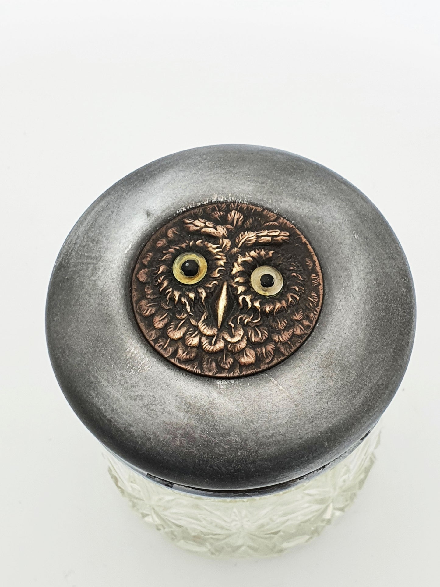 Unusual Owl Topped Jar - circa 1920