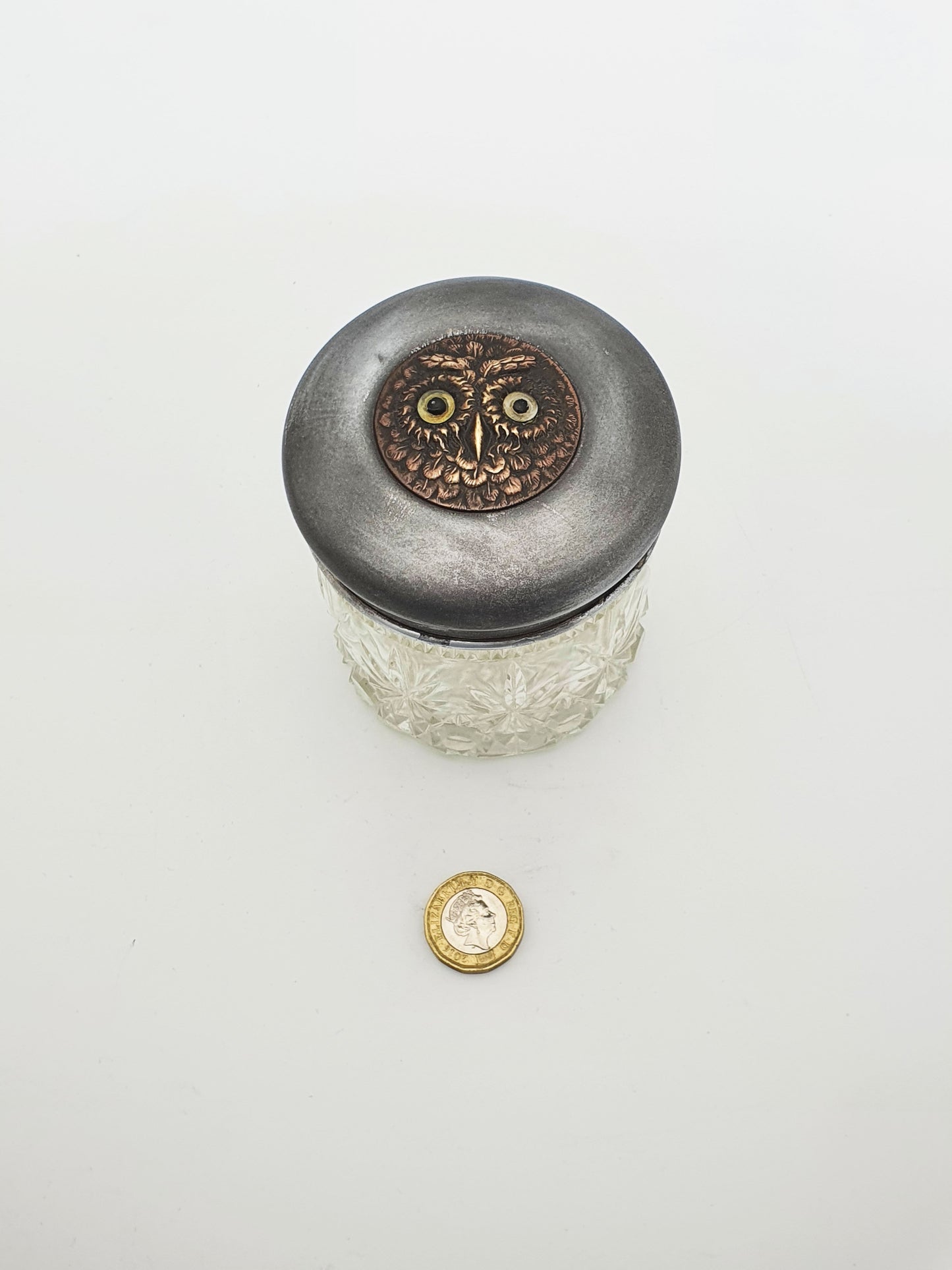 Unusual Owl Topped Jar - circa 1920
