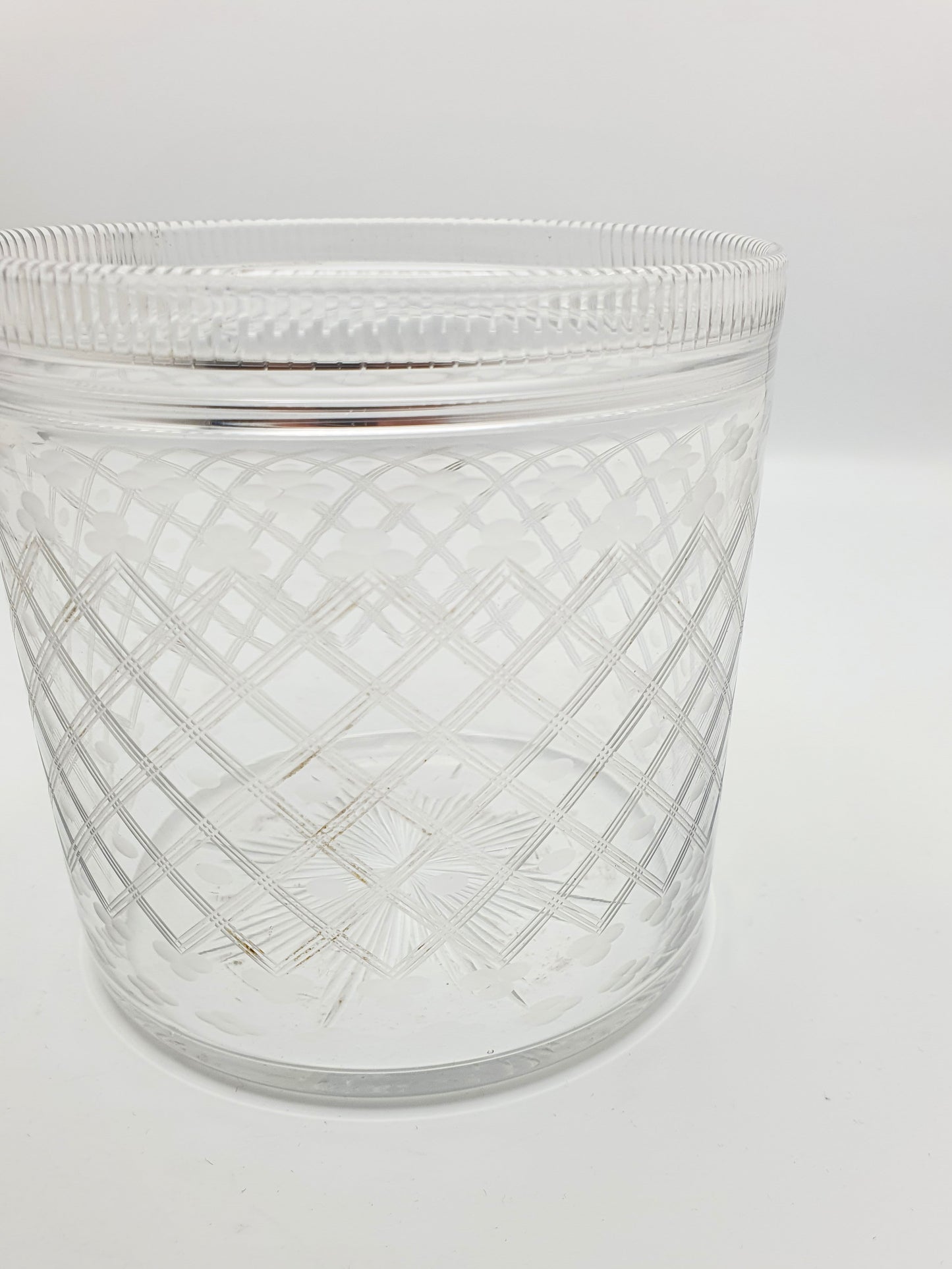 Antique Victorian Cut Glass and Silver-Plated Biscuit Box/Cookie Jar – circa 1880