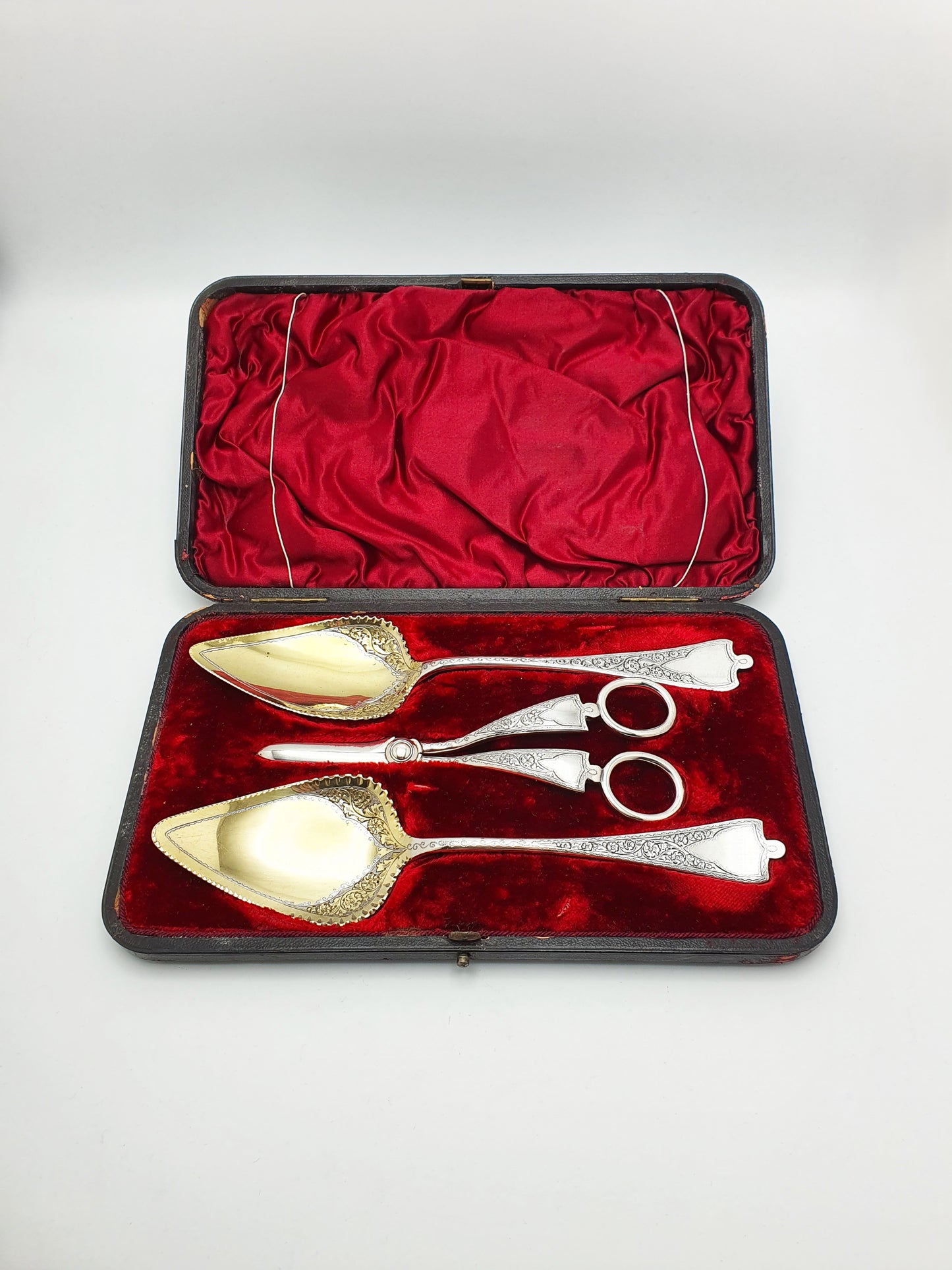 Fabulous Cased Edwardian Silver Plated Fruit Set - circa 1905