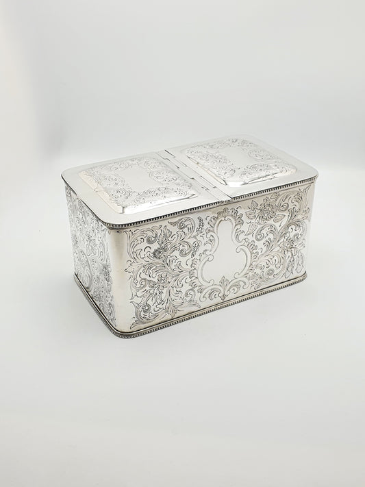 Fabulous Antique Victorian Double Compartment Biscuit Box - circa 1880