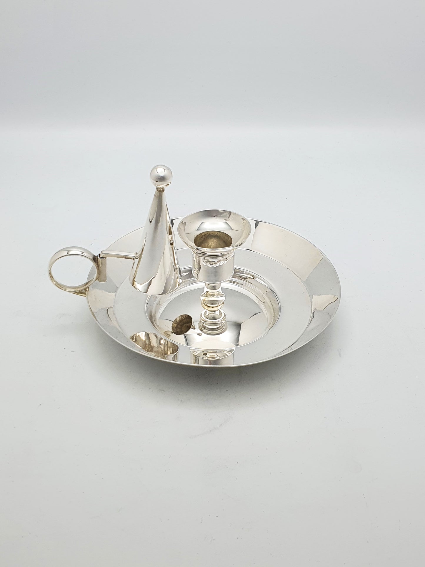 Lovely Pair Christopher Dresser Style Silver Plated Chamber Sticks - circa 1890