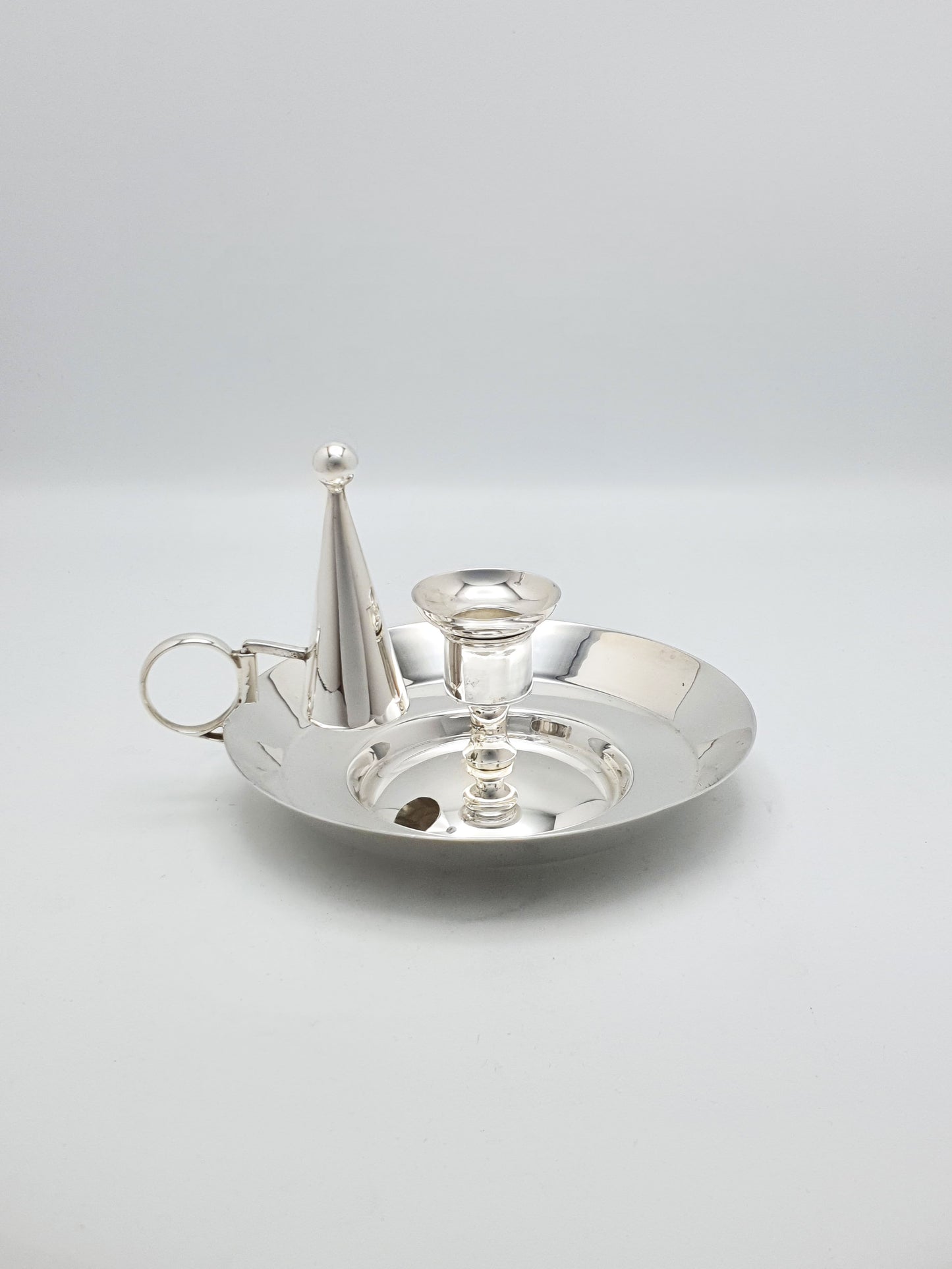 Lovely Pair Christopher Dresser Style Silver Plated Chamber Sticks - circa 1890