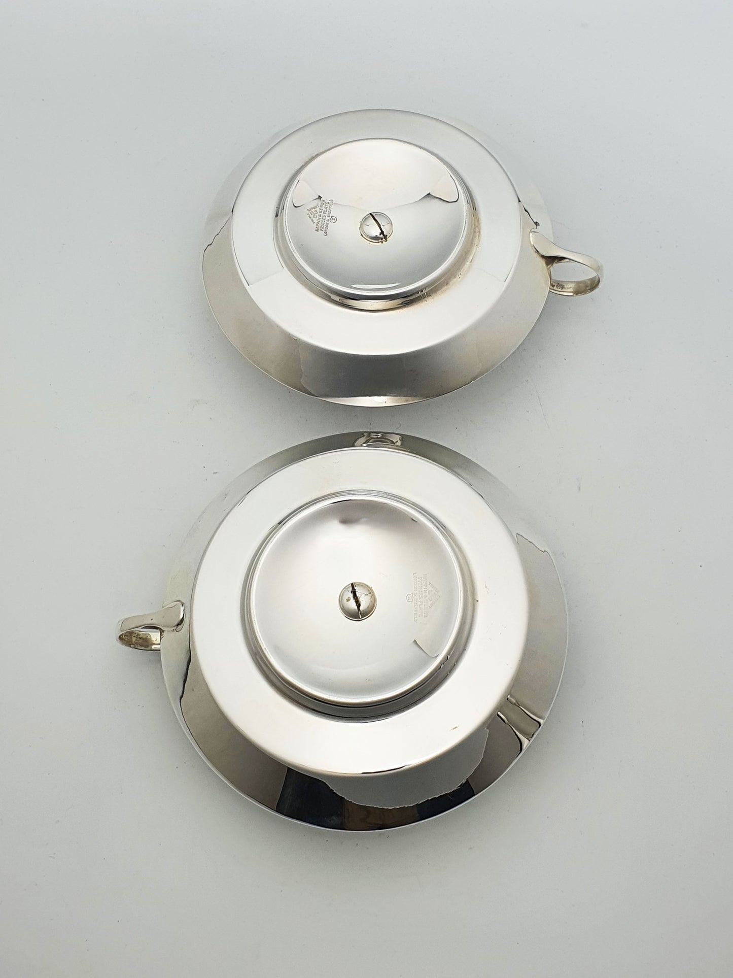 Lovely Pair Christopher Dresser Style Silver Plated Chamber Sticks - circa 1890