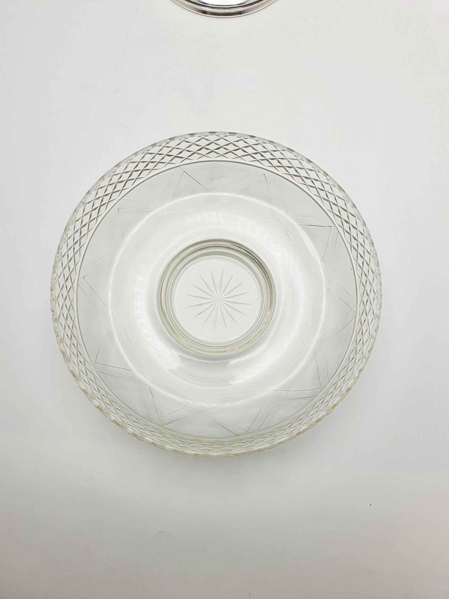 Lovely Edwardian Walker and Hall Glass & Silver Plate Centre Piece - circa 1905