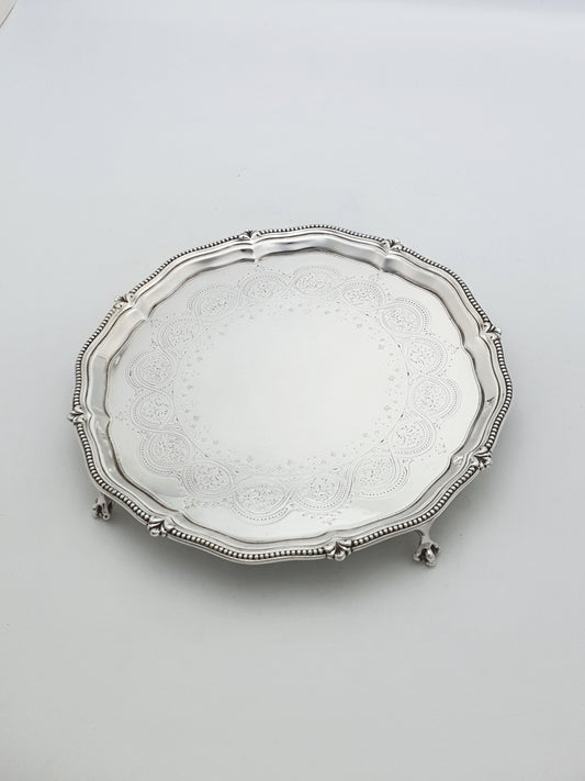 Lovely Small Edwardian Silver Plated Salver/Tray - circa 1905