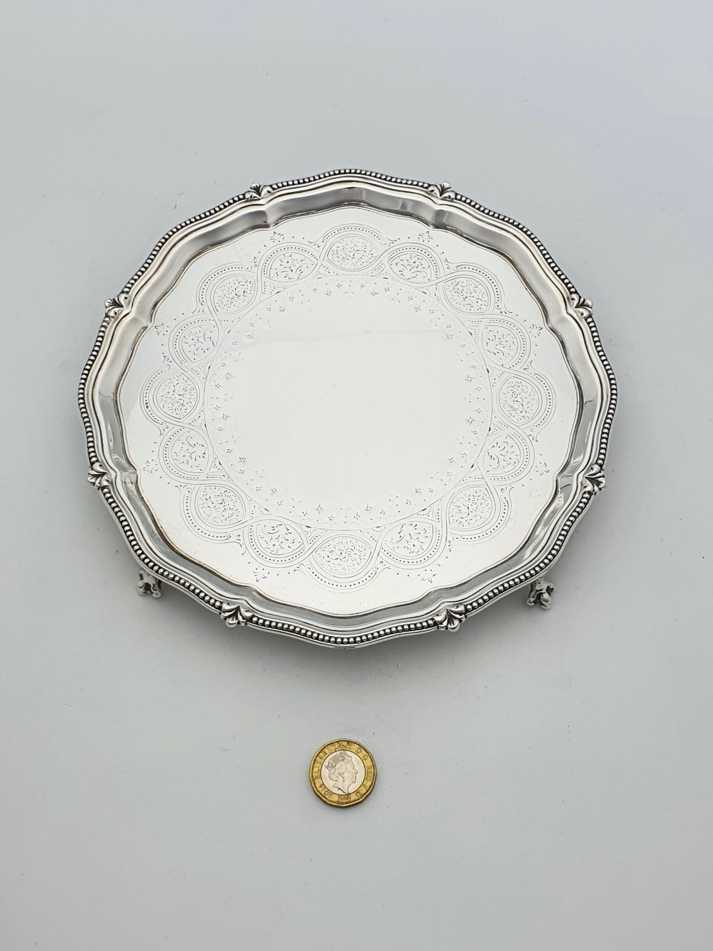 Lovely Small Edwardian Silver Plated Salver/Tray - circa 1905