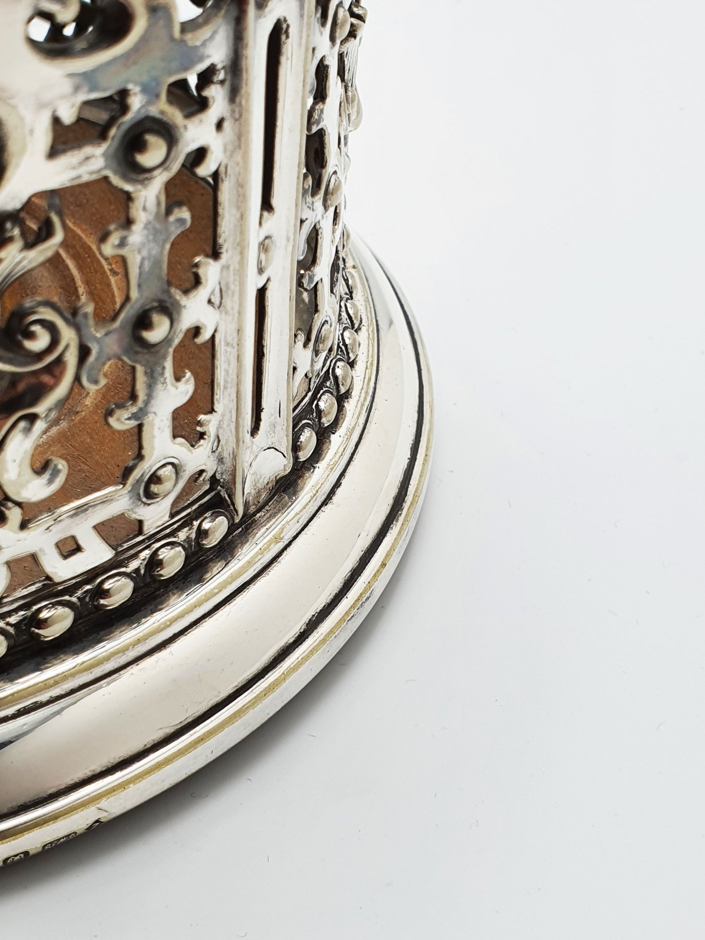 Antique Elkington Silver-Plated Wine Coaster with Gothic Revival Gallery – 1847