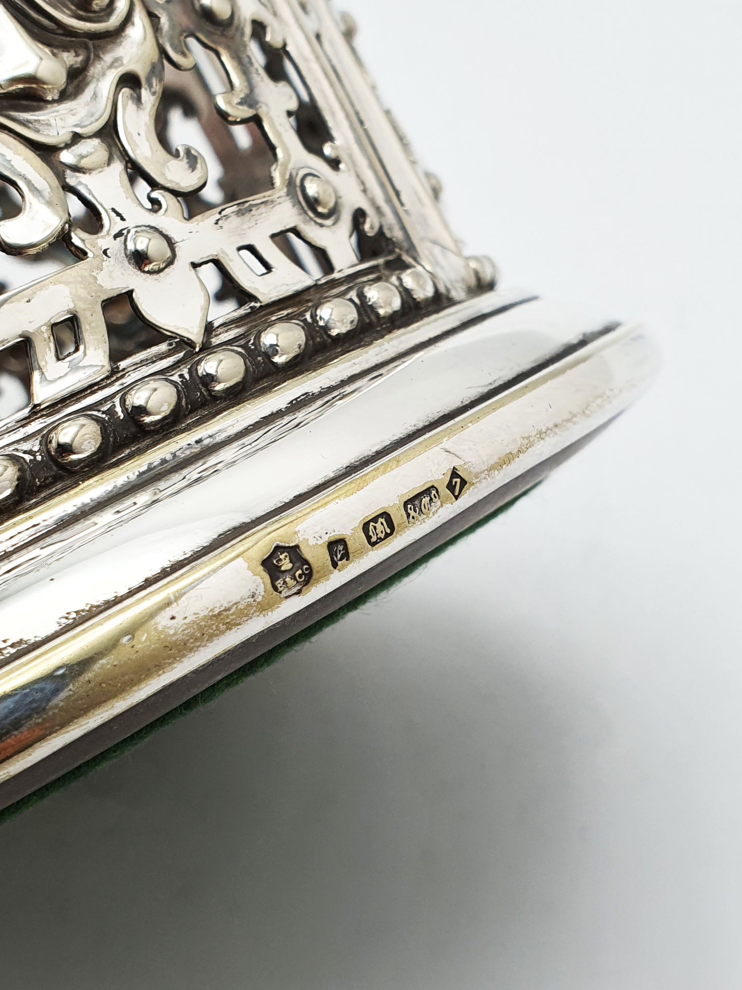 Antique Elkington Silver-Plated Wine Coaster with Gothic Revival Gallery – 1847