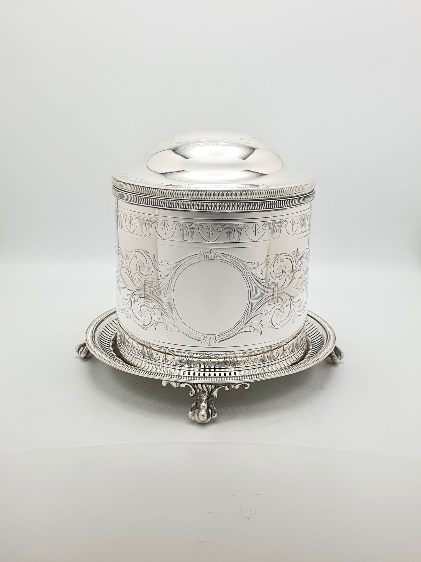 Fabulous Antique Victorian Silver-Plated Biscuit Box – circa 1890