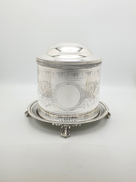 Fabulous Antique Victorian Silver-Plated Biscuit Box – circa 1890