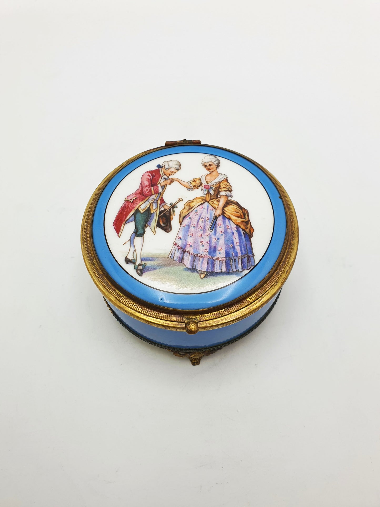 Gorgeous Antique French Limoges-Style Porcelain Jewellery Box – circa 1920