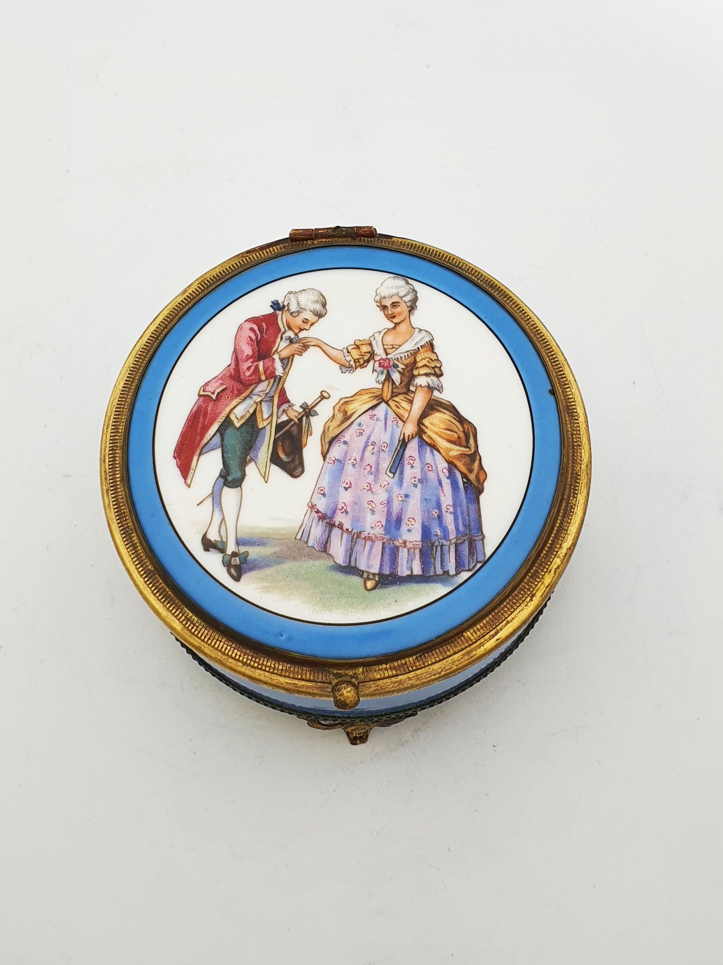 Gorgeous Antique French Limoges-Style Porcelain Jewellery Box – circa 1920