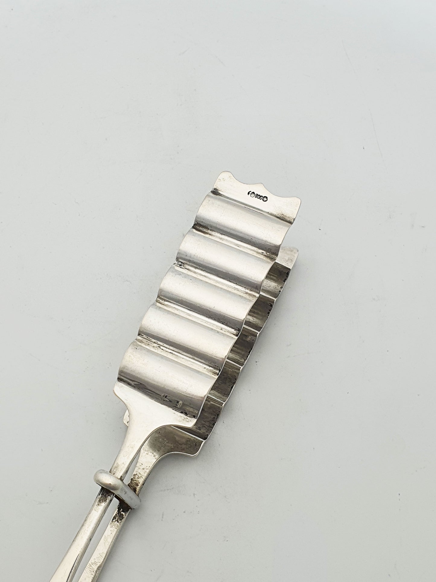 Nice German Silver Asparagus Tongs - circa 1900