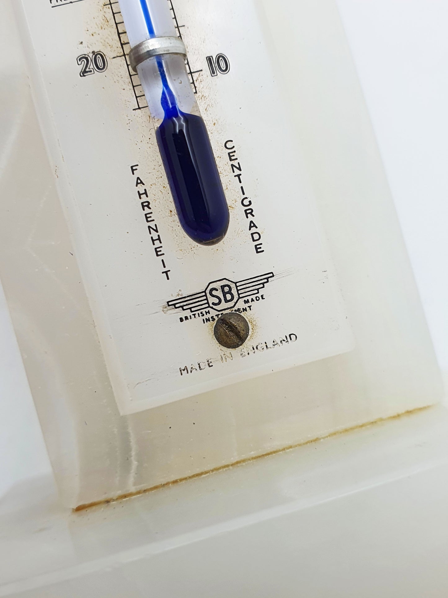 Nice White Onyx Desk Thermometer - circa 1930