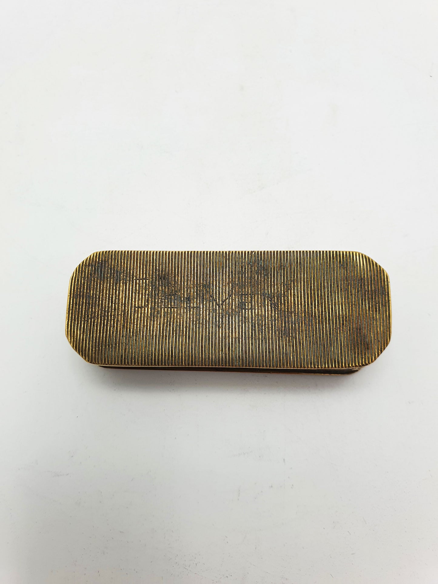 Antique Copper & Brass Vesta Case with Tavern & Hunting Scenes – circa 1880