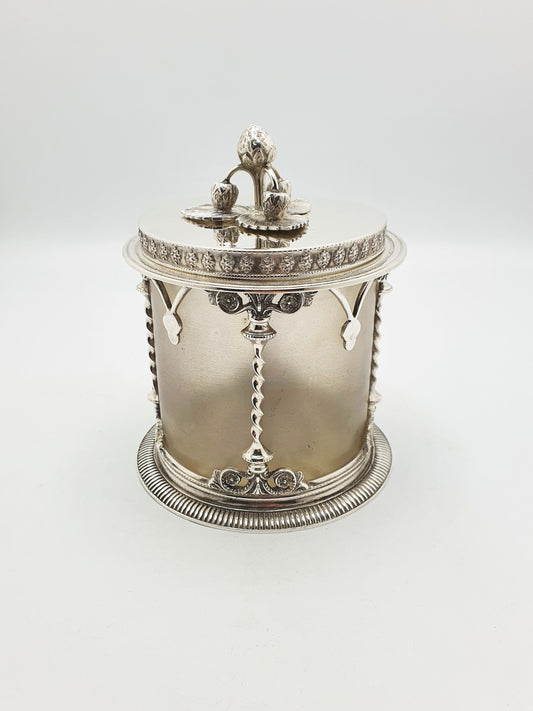 Pretty Victorian Jam/Preserve Pot with Strawberry Finial - circa 1890