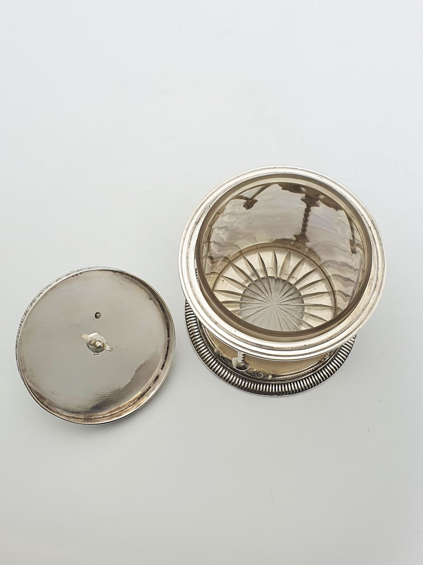 Pretty Victorian Jam/Preserve Pot with Strawberry Finial - circa 1890