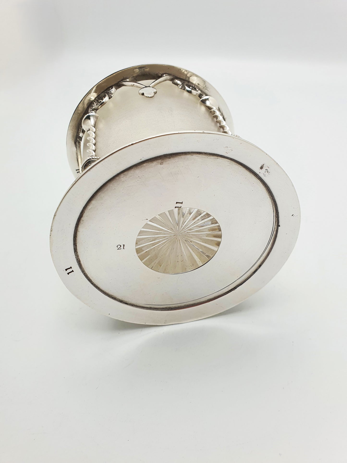 Pretty Victorian Jam/Preserve Pot with Strawberry Finial - circa 1890