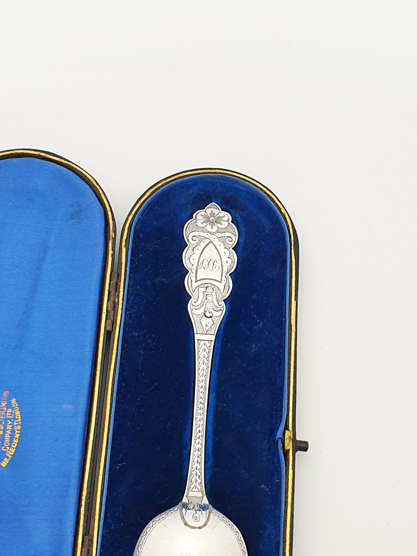Nice Antique Victorian Silver Stag Presentation Spoon - 1877