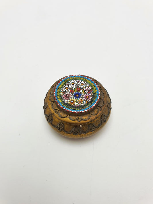 Lovely Antique Italian Micro Mosaic Grand Tour Pill Box – circa 1900