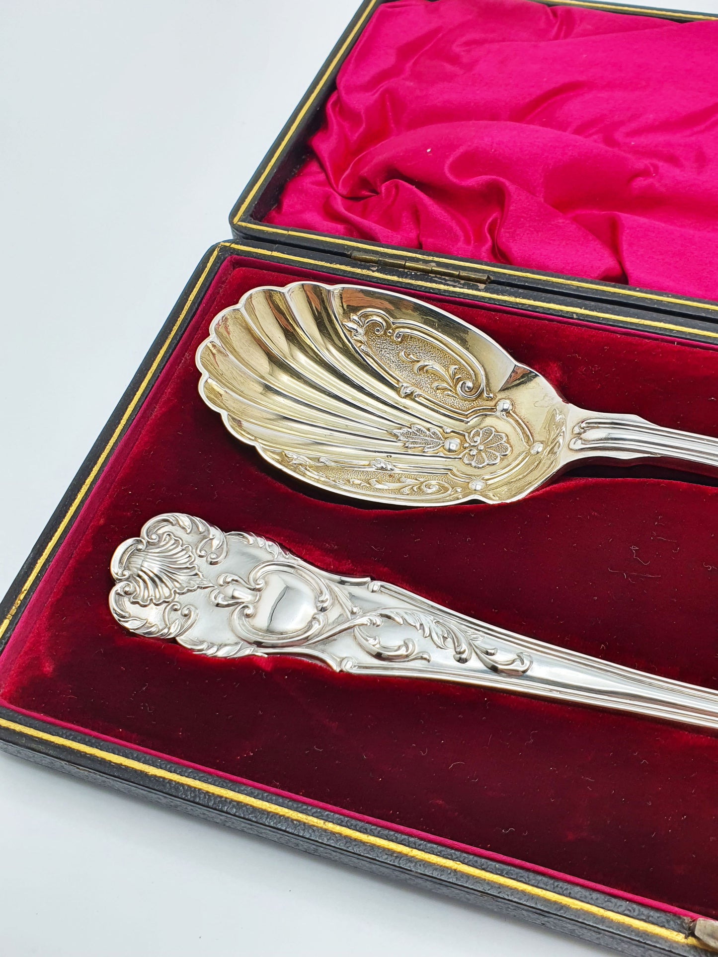 Pair of Antique Edwardian Mappin & Webb Silver-Plated Serving Spoons – circa 1905