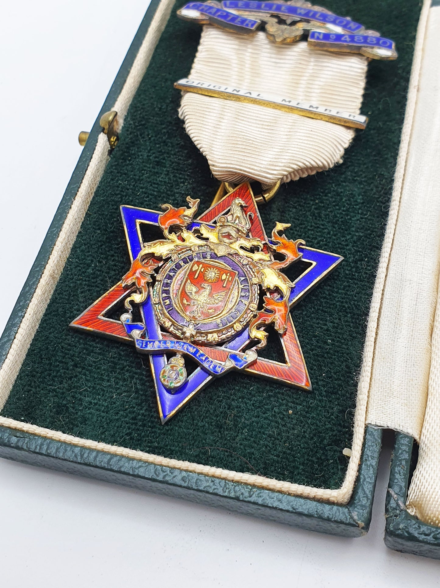 Sterling Silver Royal Arch Masonic Jewel – Leslie Wilson Chapter No. 4880 - 1937