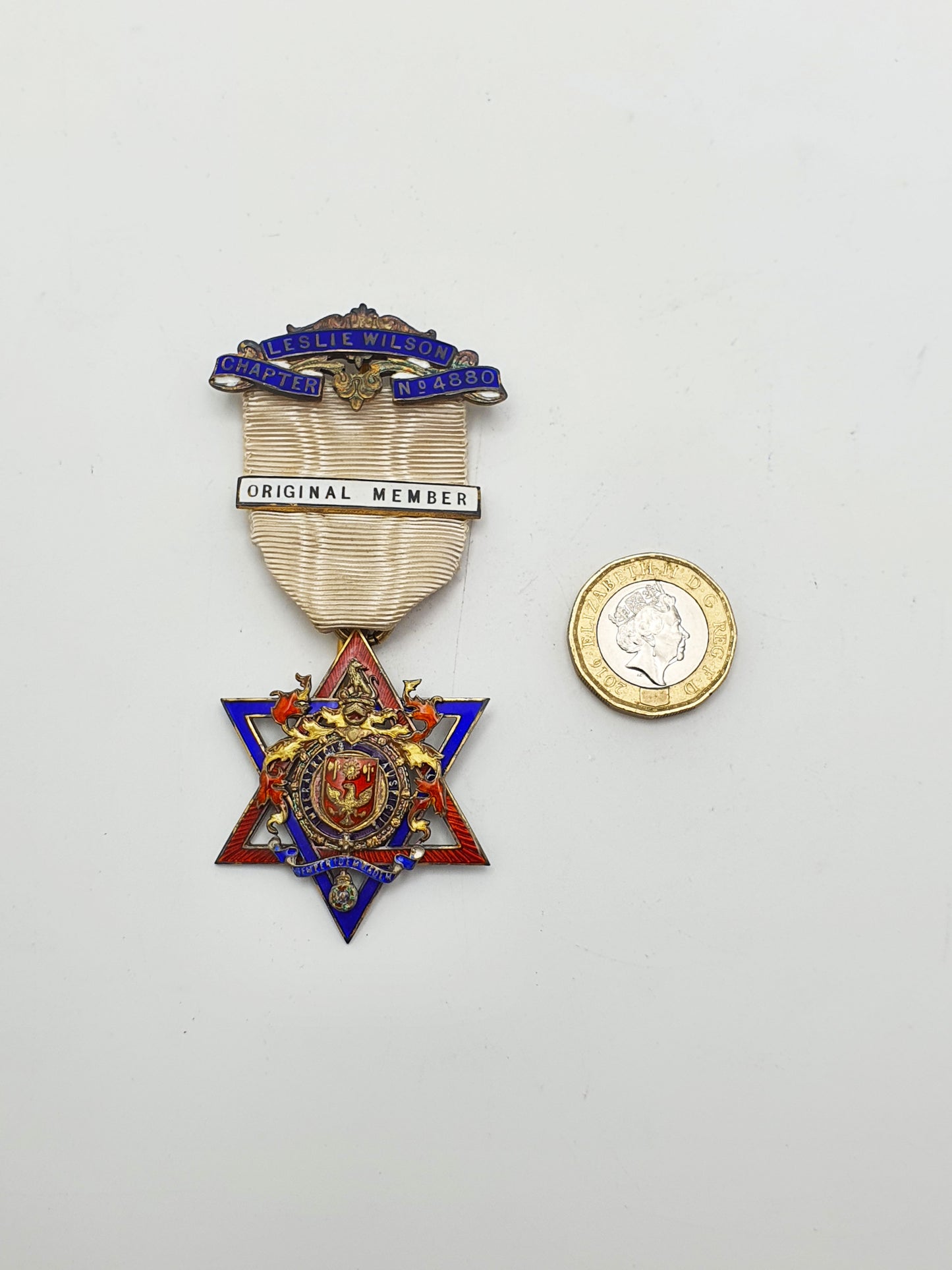 Sterling Silver Royal Arch Masonic Jewel – Leslie Wilson Chapter No. 4880 - 1937