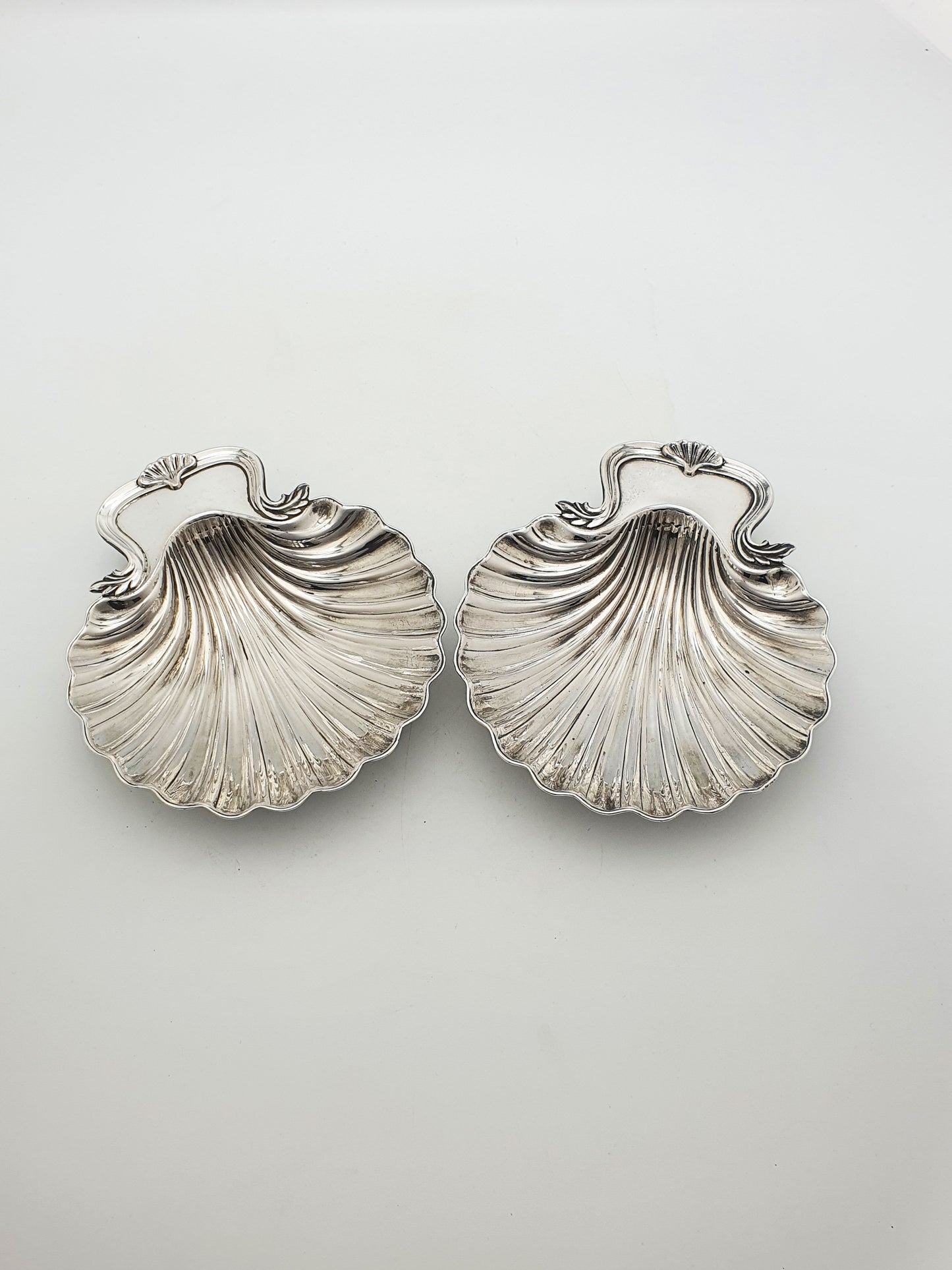 Beautiful Pair of Georgian Sheffield Plated Scallop Shell Dishes – circa 1820