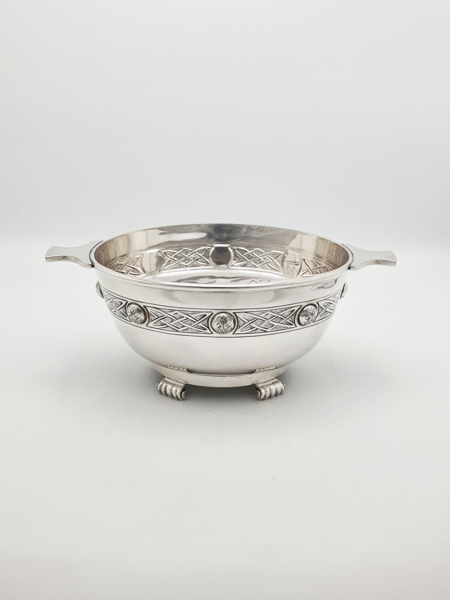 Unique Antique Silver-Plated Scottish Revival Dish – circa 1920