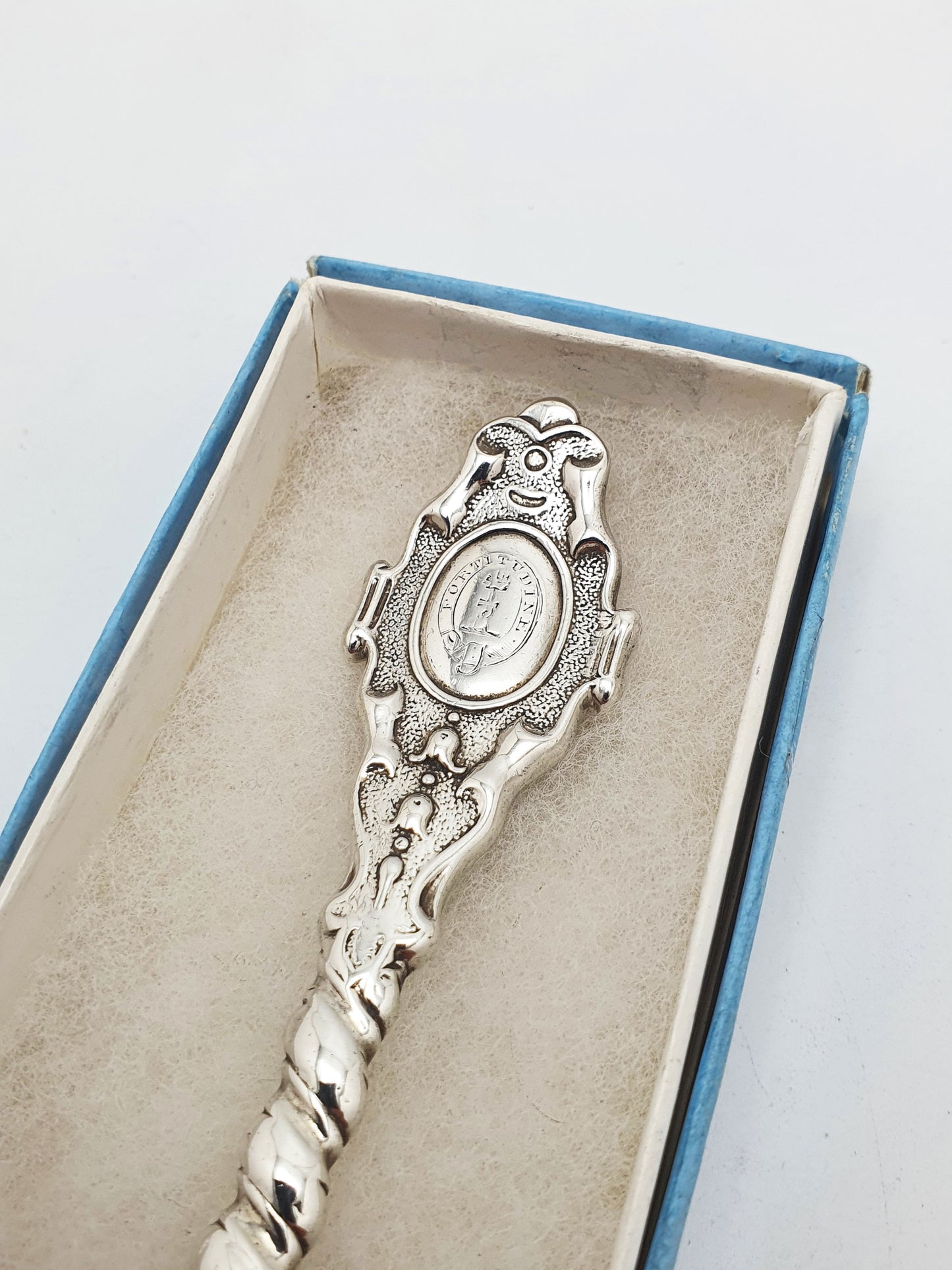 Large Ornate Antique Victorian Sterling Silver Butter Spreader - 1857