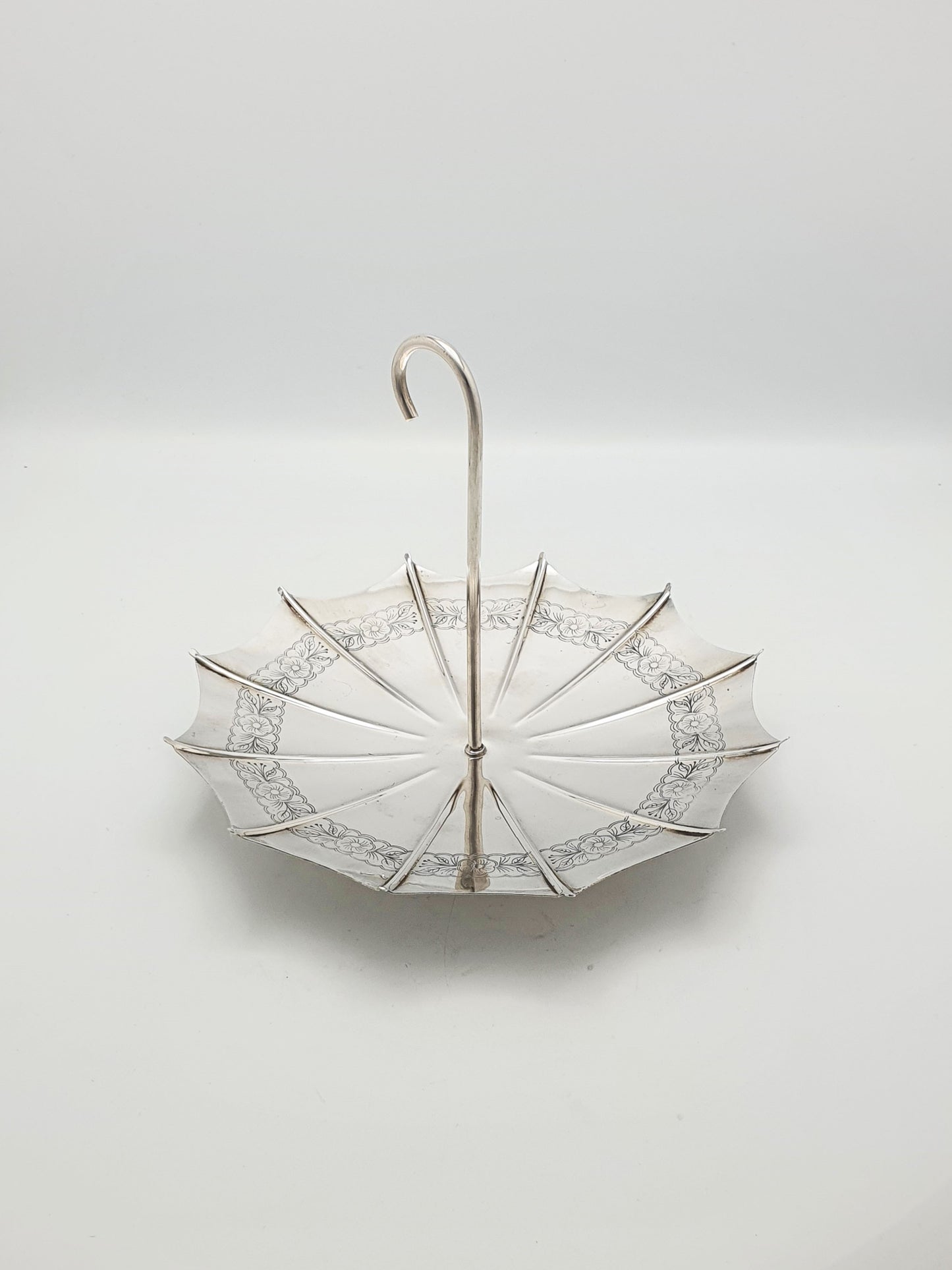 Charming Novelty Silver-Plated Umbrella Dish – circa 1960
