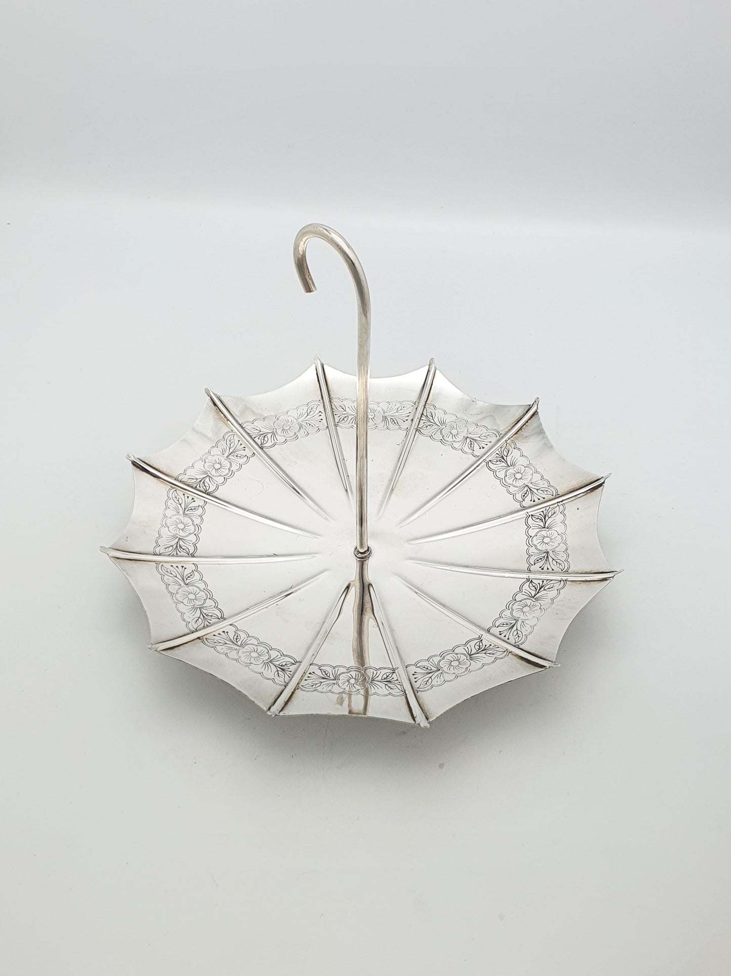 Charming Novelty Silver-Plated Umbrella Dish – circa 1960