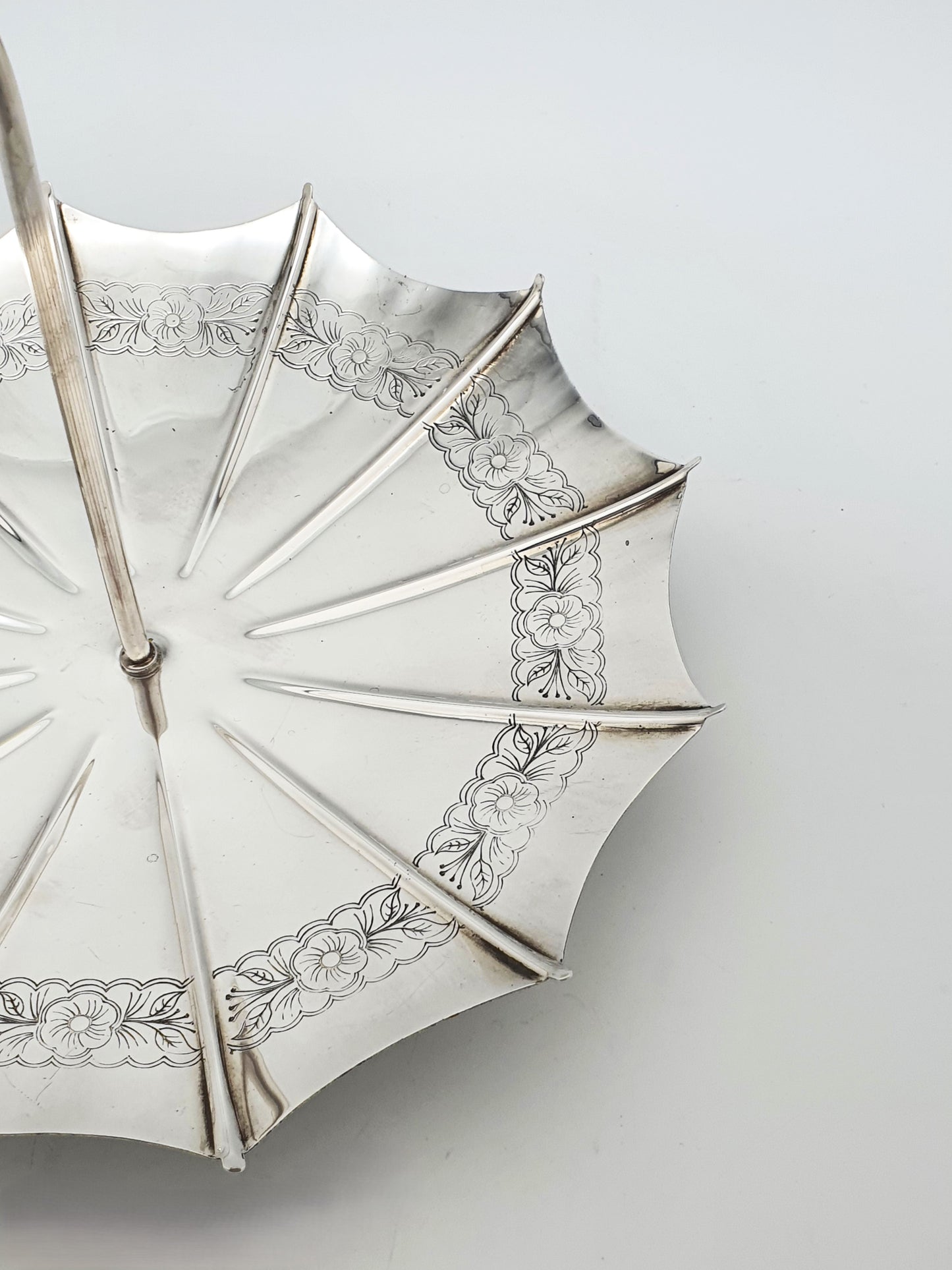 Charming Novelty Silver-Plated Umbrella Dish – circa 1960