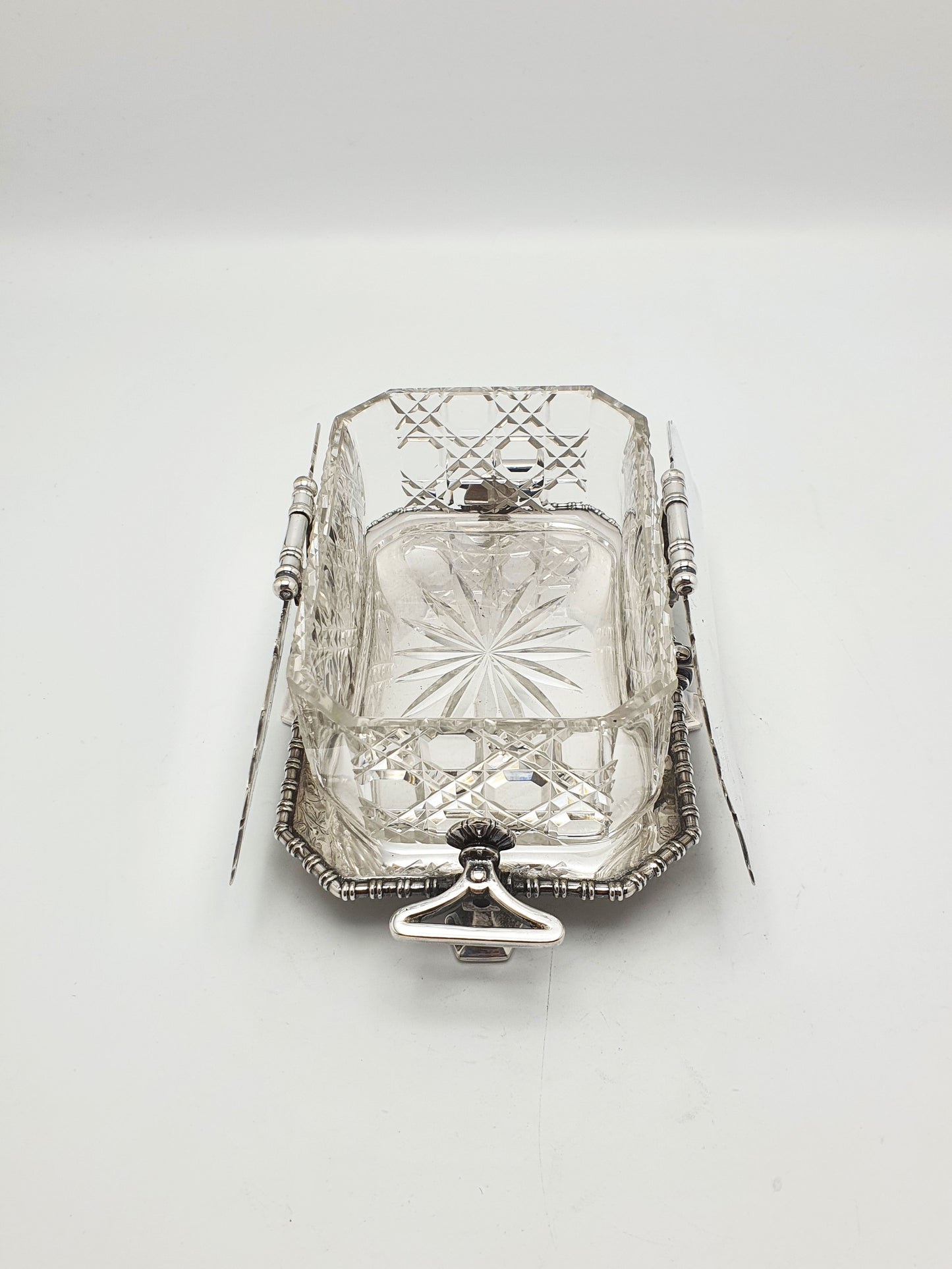 Exceptional Antique Victorian Elkington Silver-Plated & Cut-Glass Butter Dish - 1879