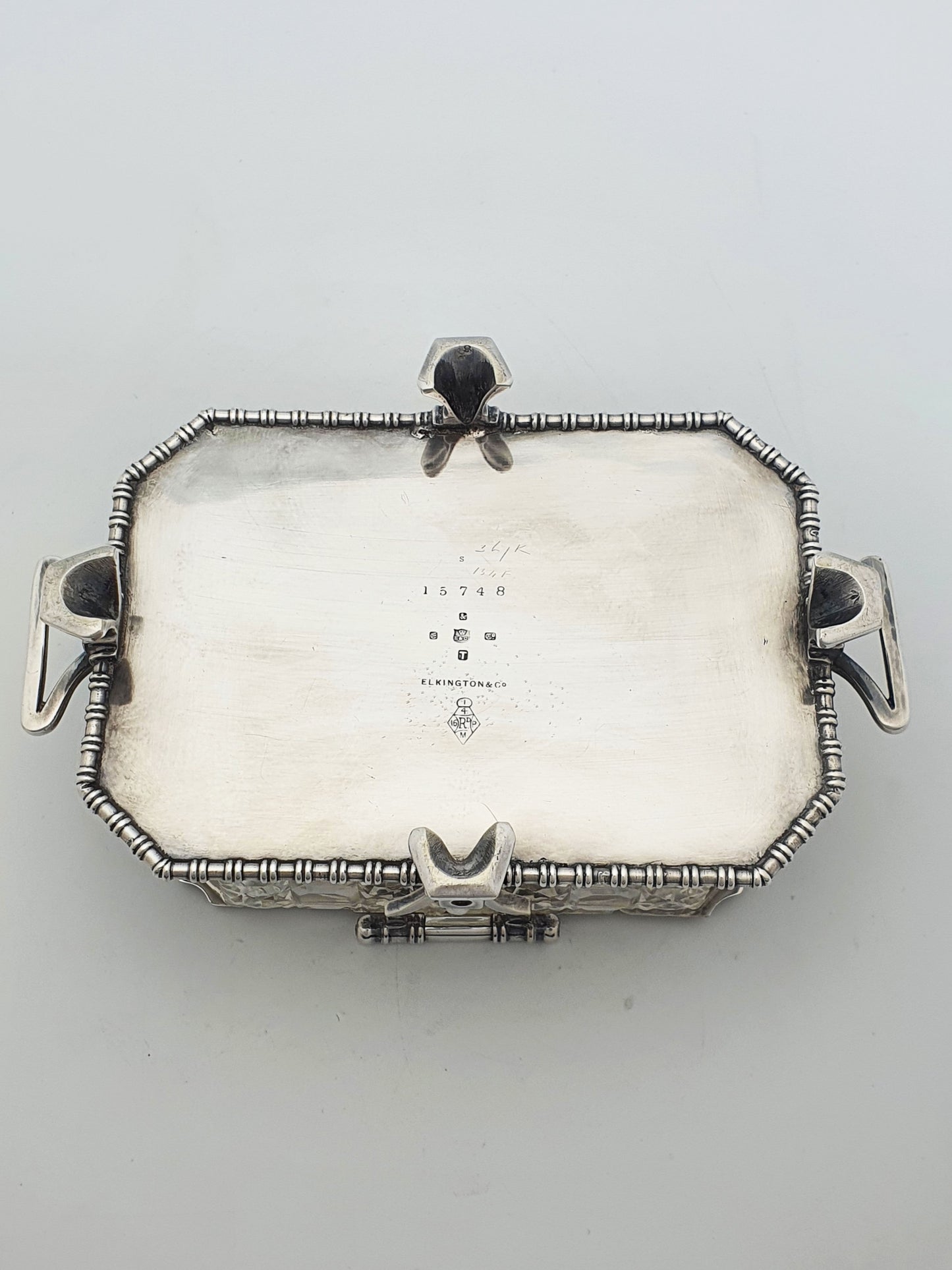 Exceptional Antique Victorian Elkington Silver-Plated & Cut-Glass Butter Dish - 1879