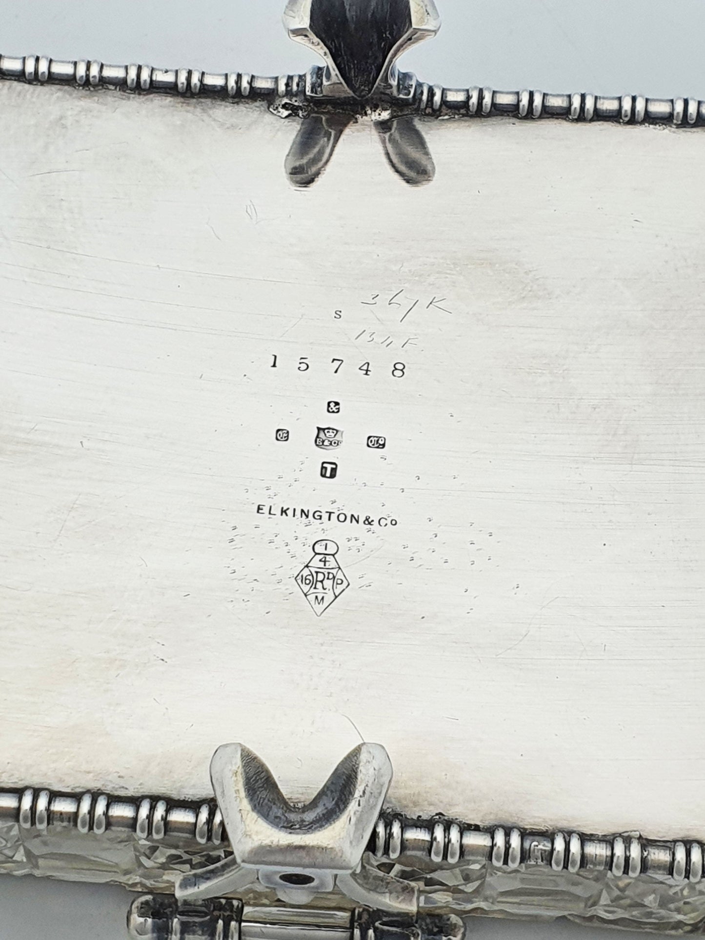 Exceptional Antique Victorian Elkington Silver-Plated & Cut-Glass Butter Dish - 1879